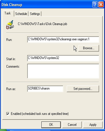 Disk Cleanup dialog box